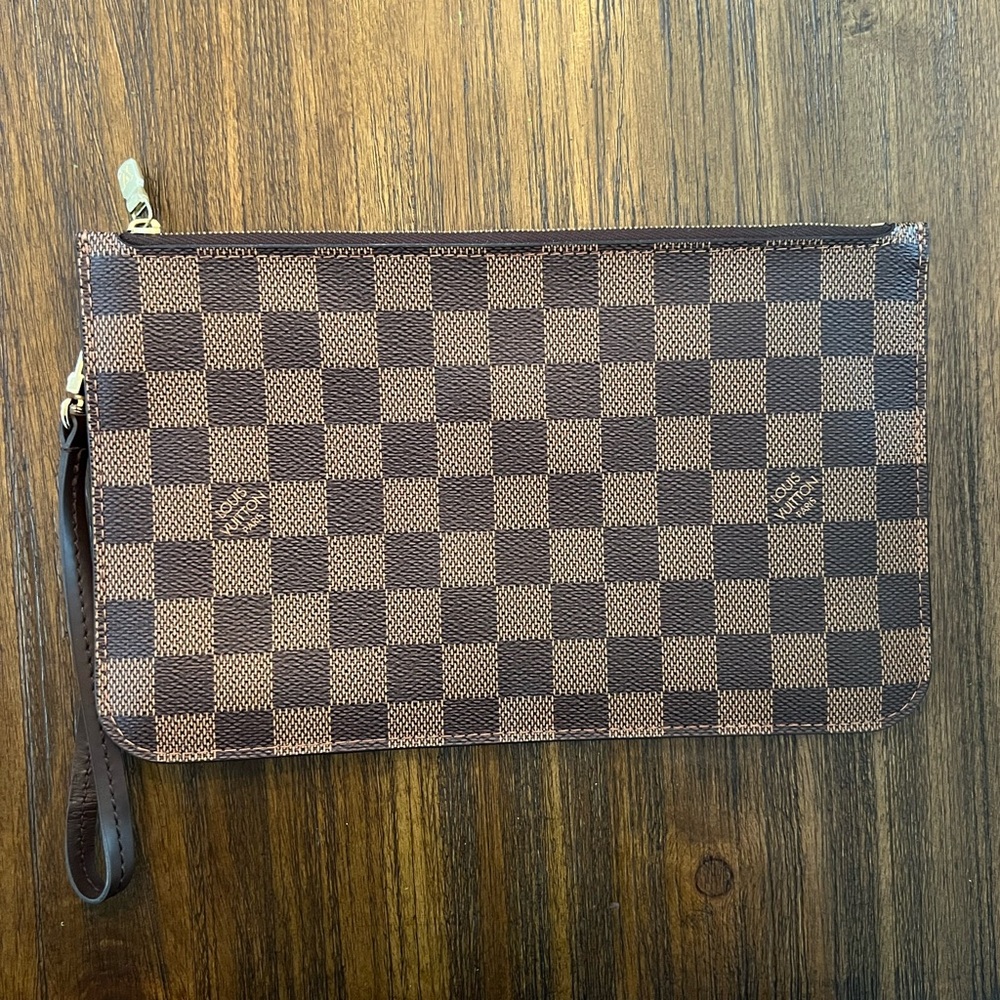 LOUIS VUITTON NEVERFULL DANIER EBENE MM GM POCHETTE EXCELLENT CONDITION LV